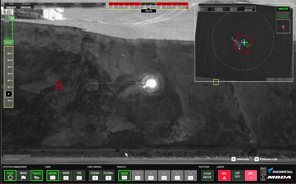 Інтерфейс цього лазеру від Rheinmetall та MBDA