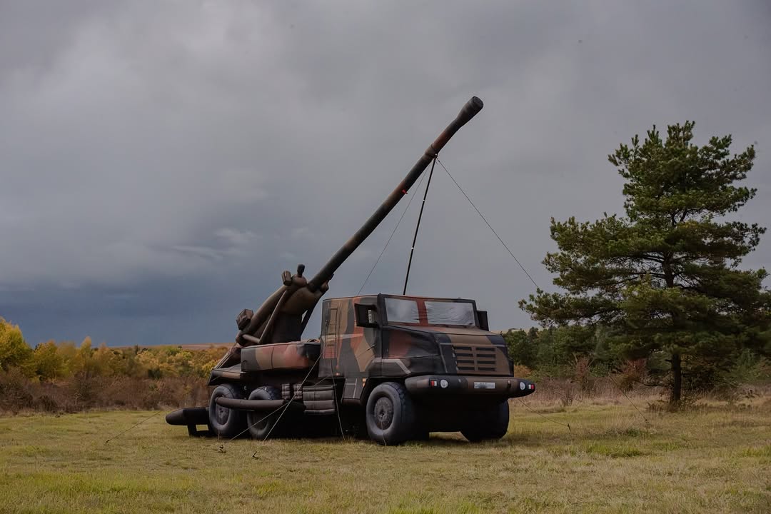 Надувний макет САУ CAESAR. Фото: 68-й Африканський артилерійський полк Сухопутних військ Франції