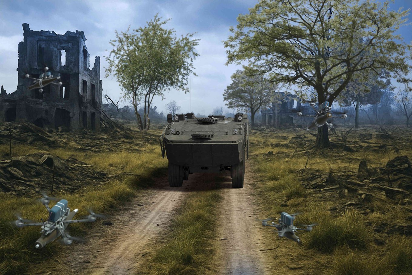 Рендер SCILT встановлений на борт БТР. Фото - Mehler Protection