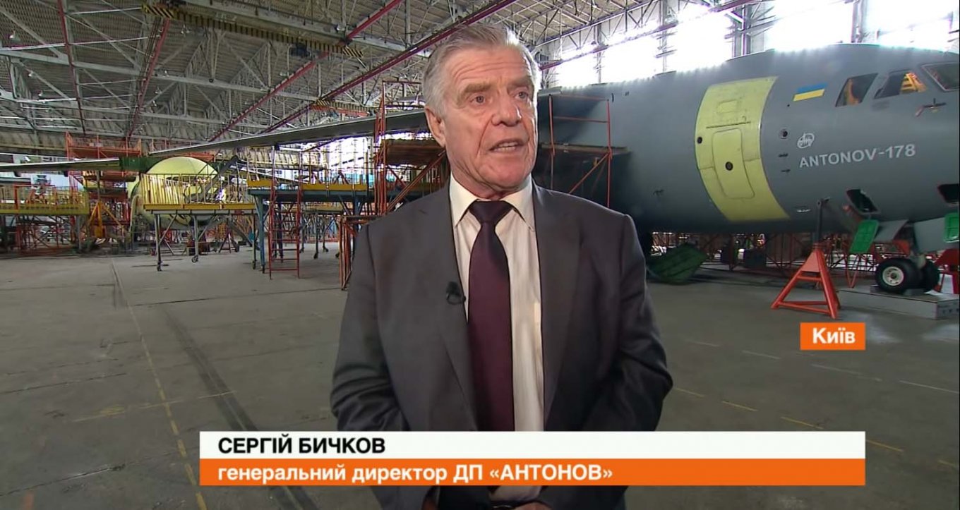 Сергій Бичков обіцяє поставити повністю готовий Ан-178-100Р за контрактом з Міноборони до кінця 2022 року / Фото: Факти ICTV
