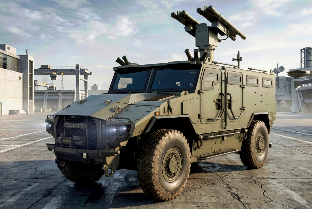 Бронеавтомобіль SCATA Mk1 у версії ППО
