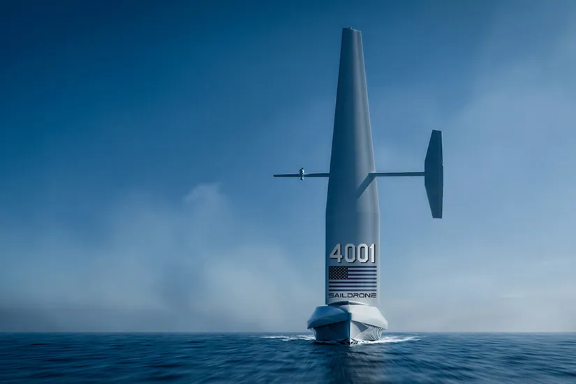 Рендер Spectre Silent Endurance з його 43 метровим вітрилом. Фото - Saildrone