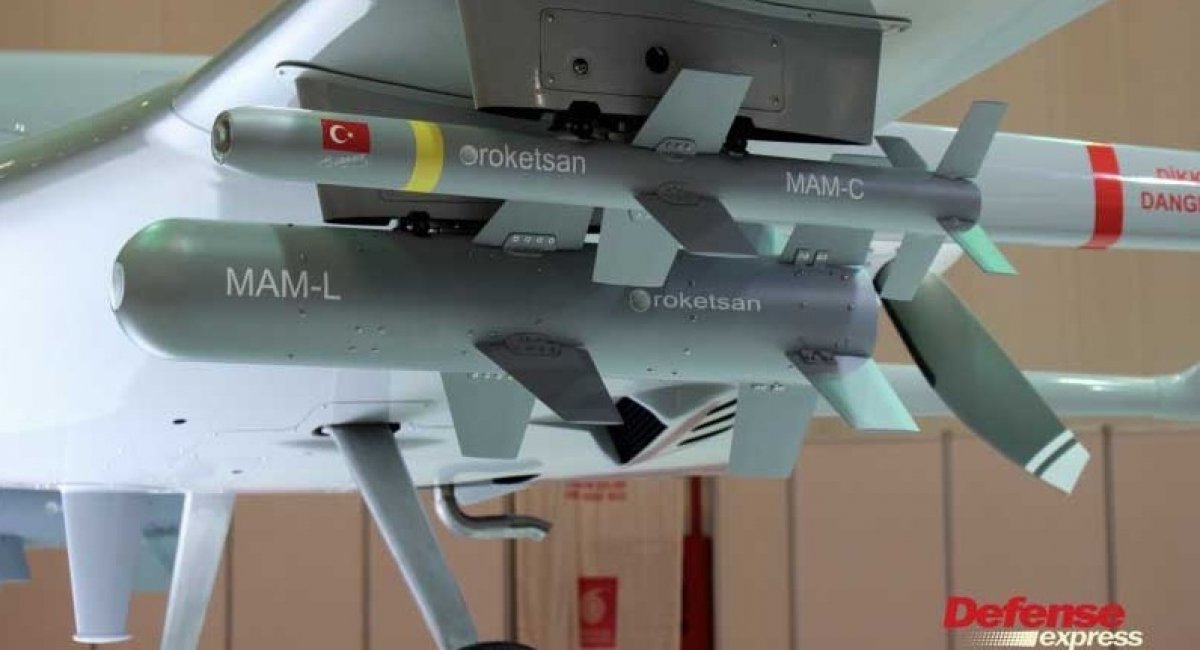 Основне озброєння БАК Bayraktar-TB2 - керовані авіабомби MAM-C та MAM-L наводяться по лазерному променю