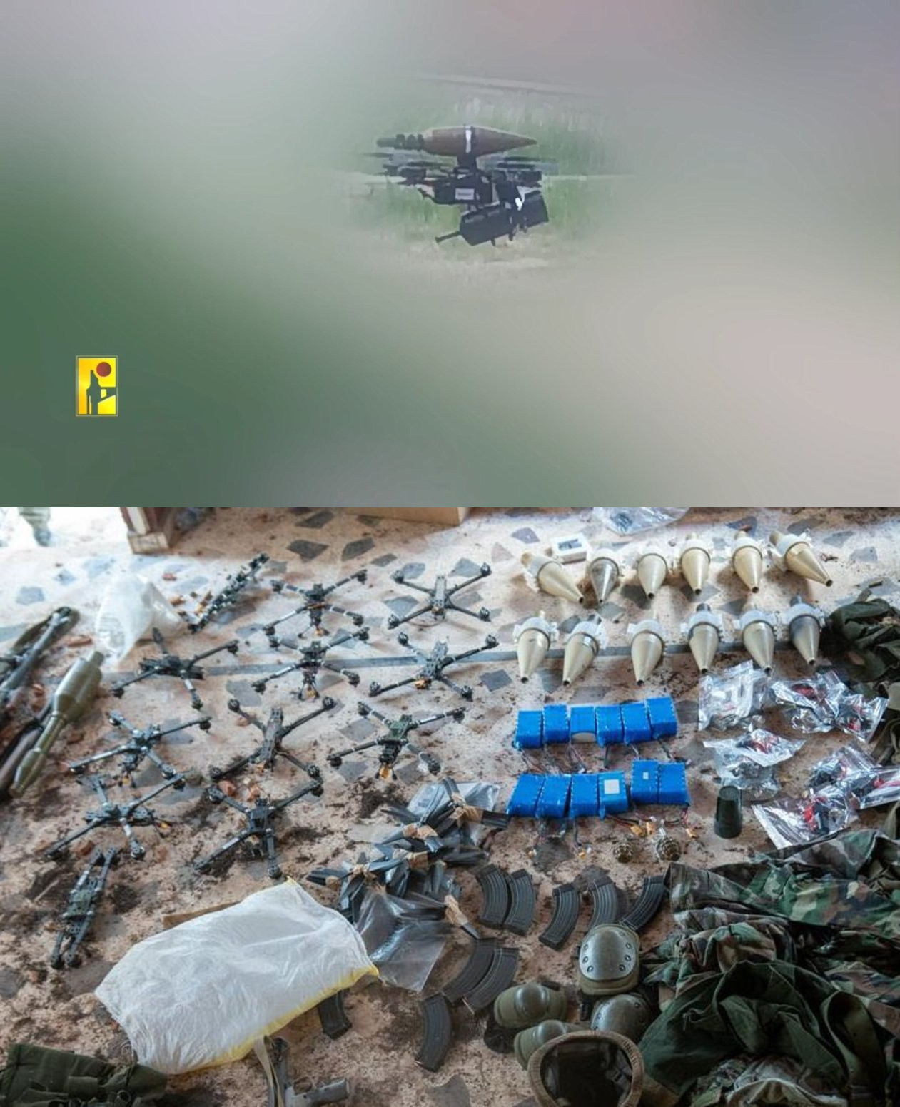 FPV-дрони що застосовує Хезболла. Фото - Хезболла та Армія оборони Ізраїлю