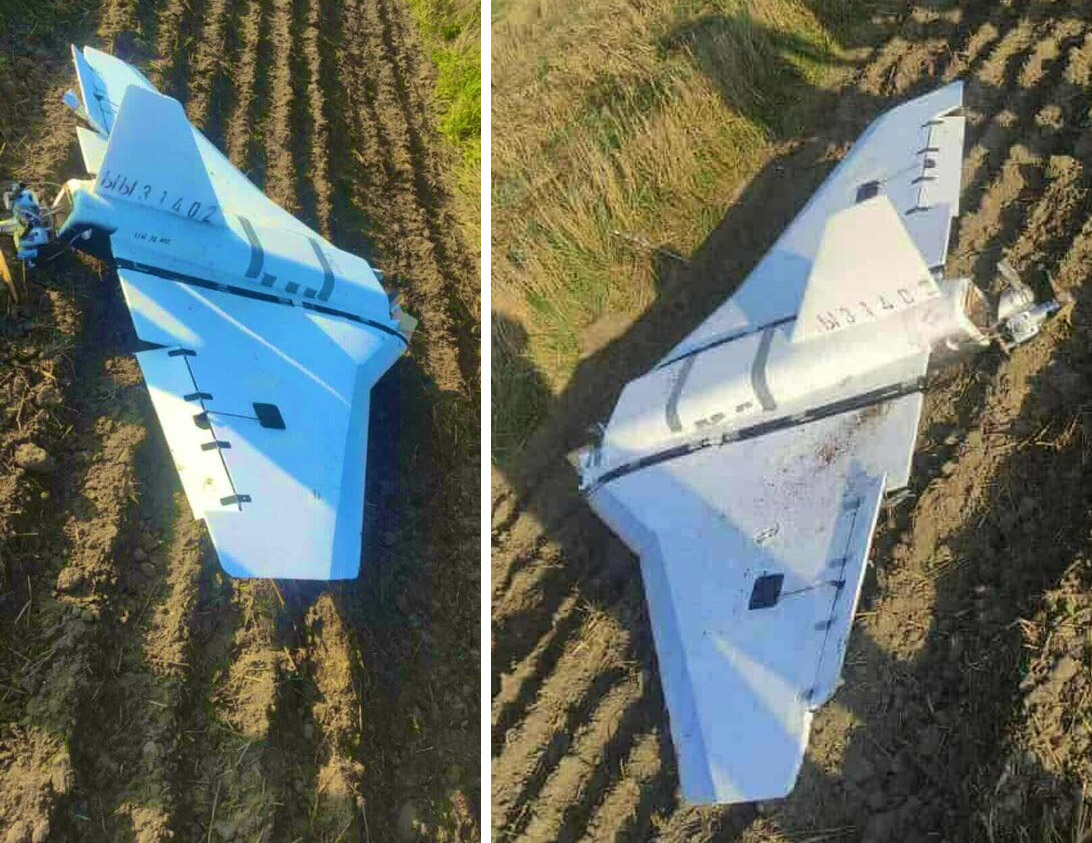 Рештки &quot;Гербер&quot; у Польщі після атаки у ніч на 10 вересня (фото: @WarNewsPL1)