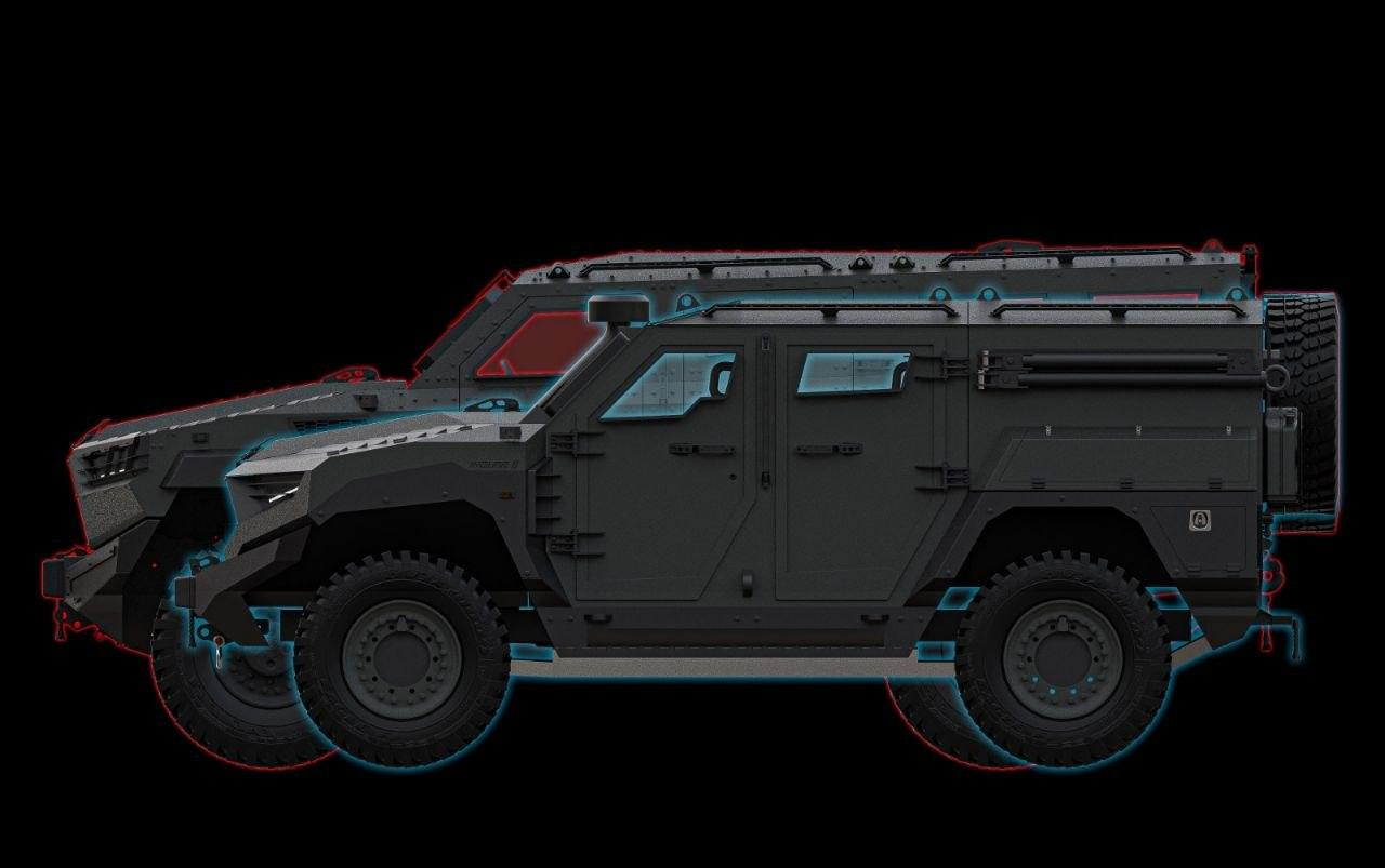 Порівняння габаритів бронеавтомобілів Inguar-3 та Inguar-2