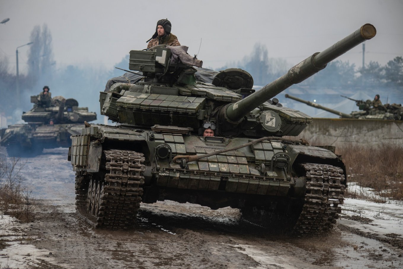 Наші Т-64 під час боїв проти рашистів на Сході України, січень 2023 року, фото - Генштаб ЗСУ
