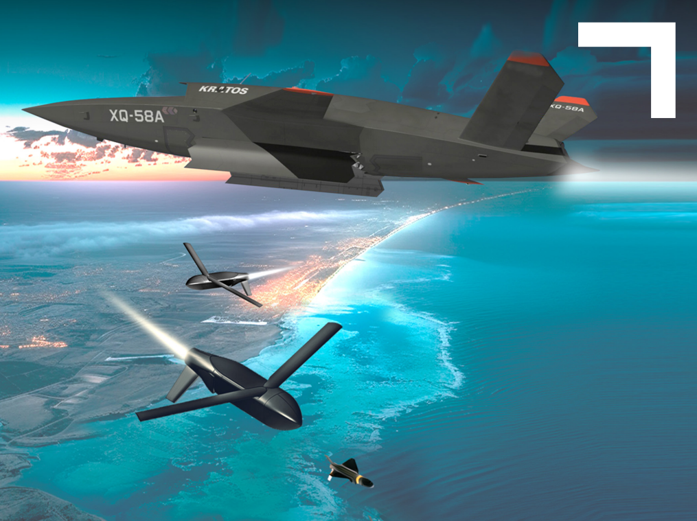 Зображення XQ-58A Valkyrie, Lumberjack та Hatchet на інформаційному бланку Northrop Grumman