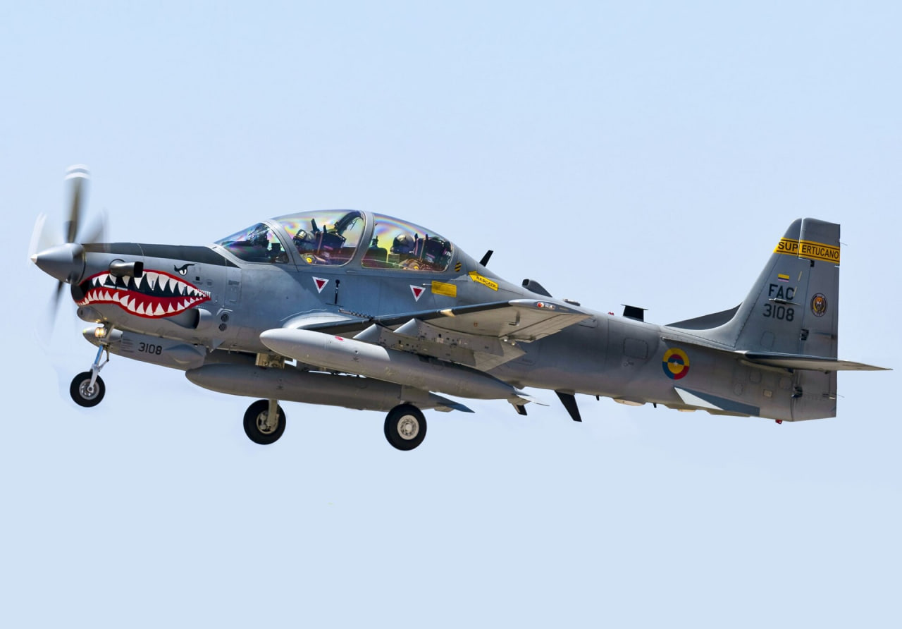 Штурмовик A-29 Super Tucano ПС Колумбії