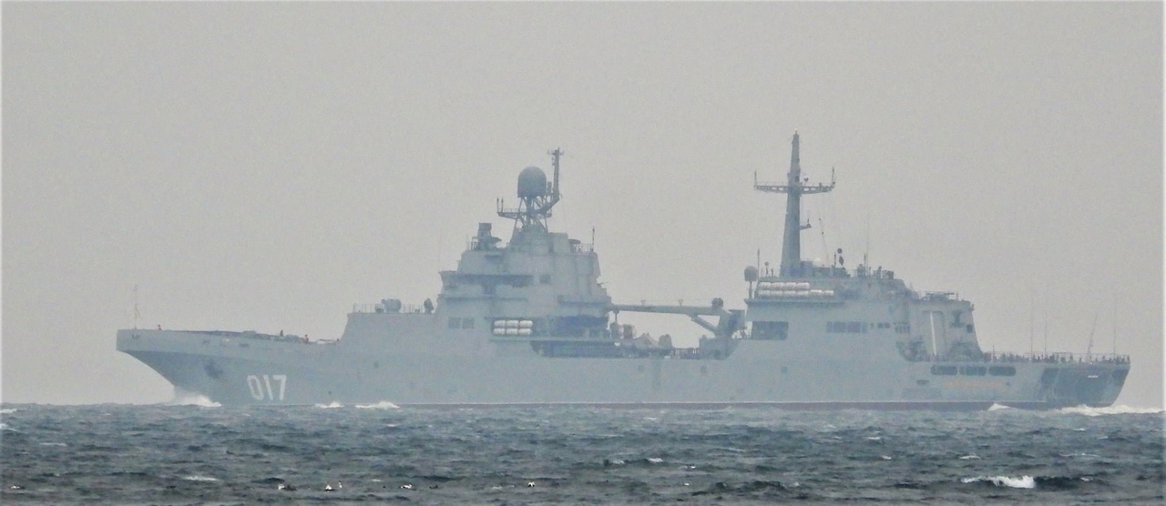 The large landing ship & quot; Peter Morgunov & quot;  project 11711 before the arrival in Tartus, Syria, February 2022, photo from open sources