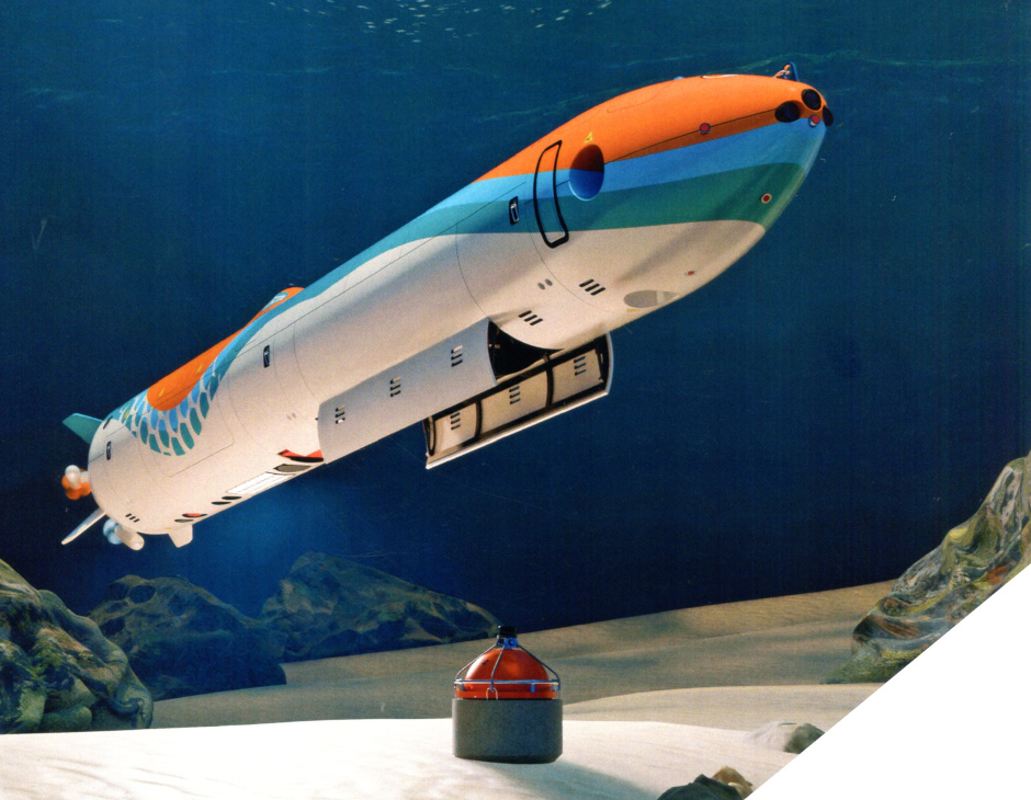 Рендер підводного морського дрона-доставника "Аргус-Д"