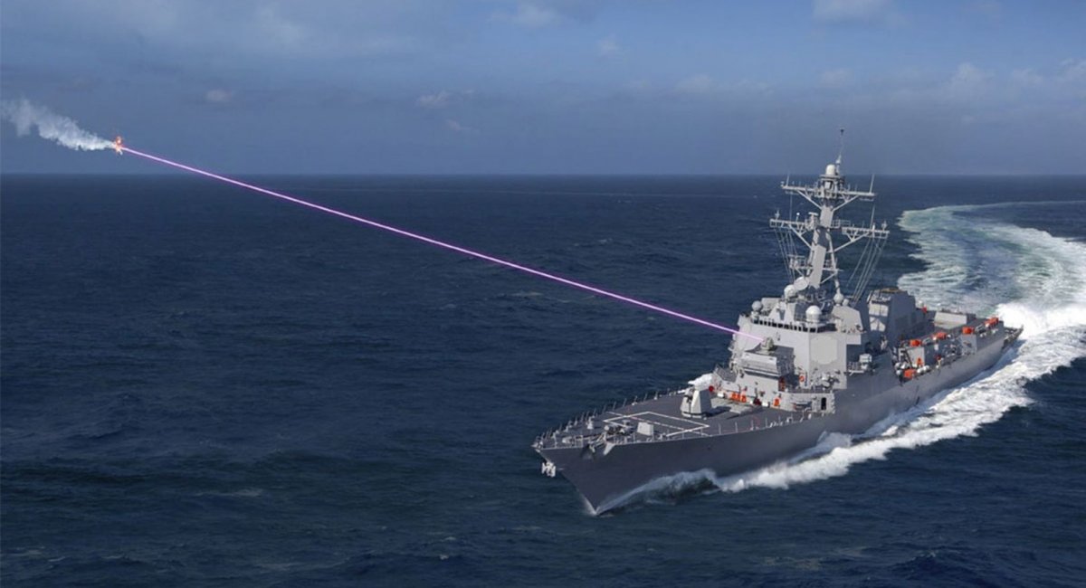 Рендер High Energy Laser with Integrated Optical-dazzler and Surveillance (HELIOS) на борту есмінця USS Preble класу Arleigh Burke. Фото - Lockheed Martin
