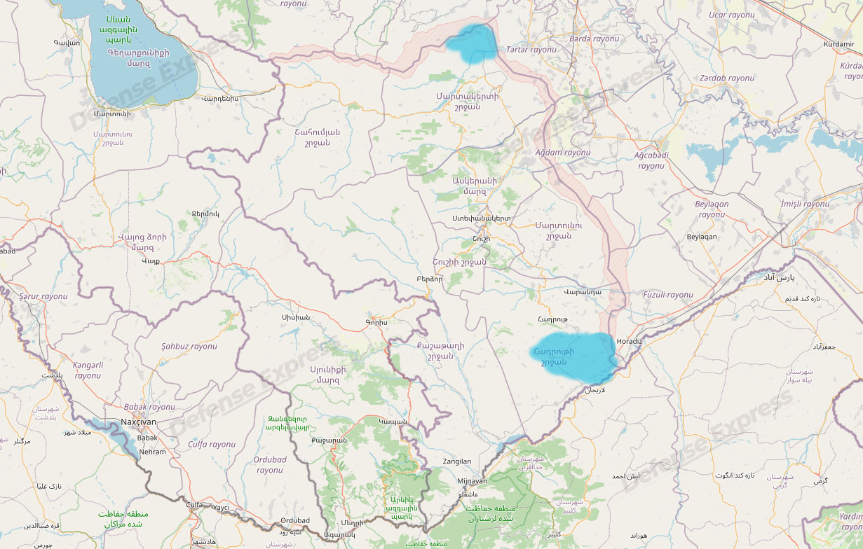 Нагірний Карабах мапа боїв