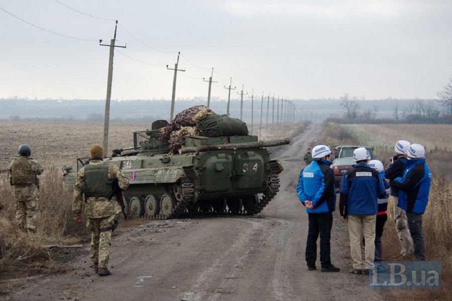 Отвод украинских войск в с.Петровское