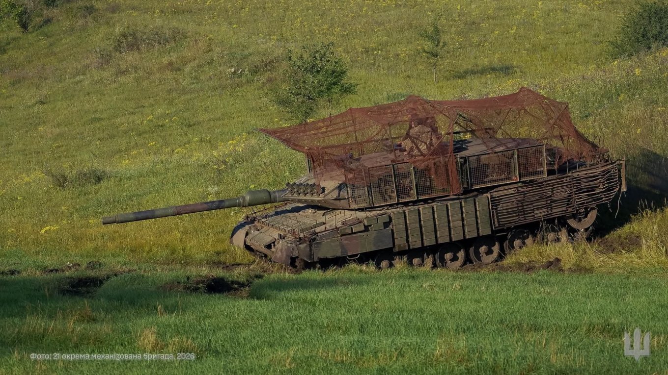 Танк Leopard 2A6NL з протидроновим захистом на озброєнні ЗСУ