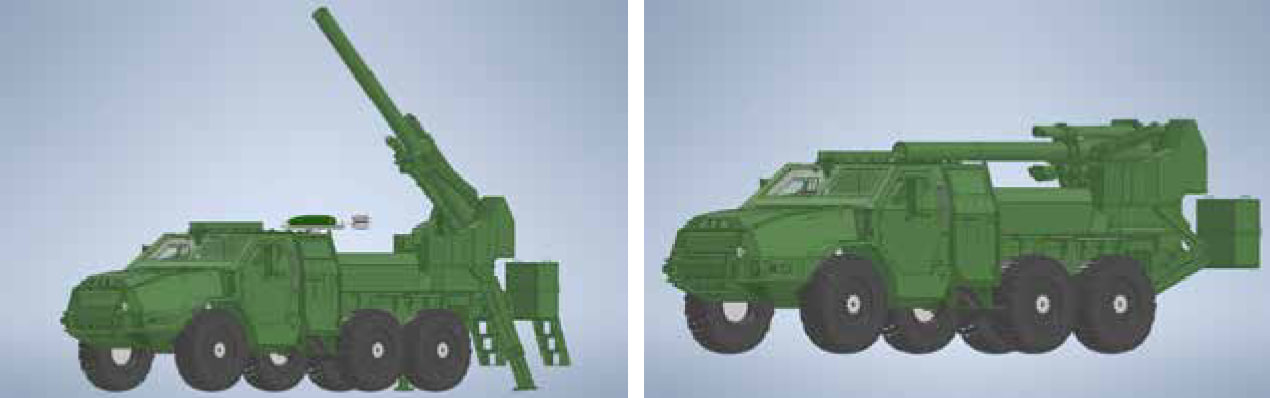 Візуалізація сербського 203-мм міномета на базі M114 з каталогу ОПК Сербії