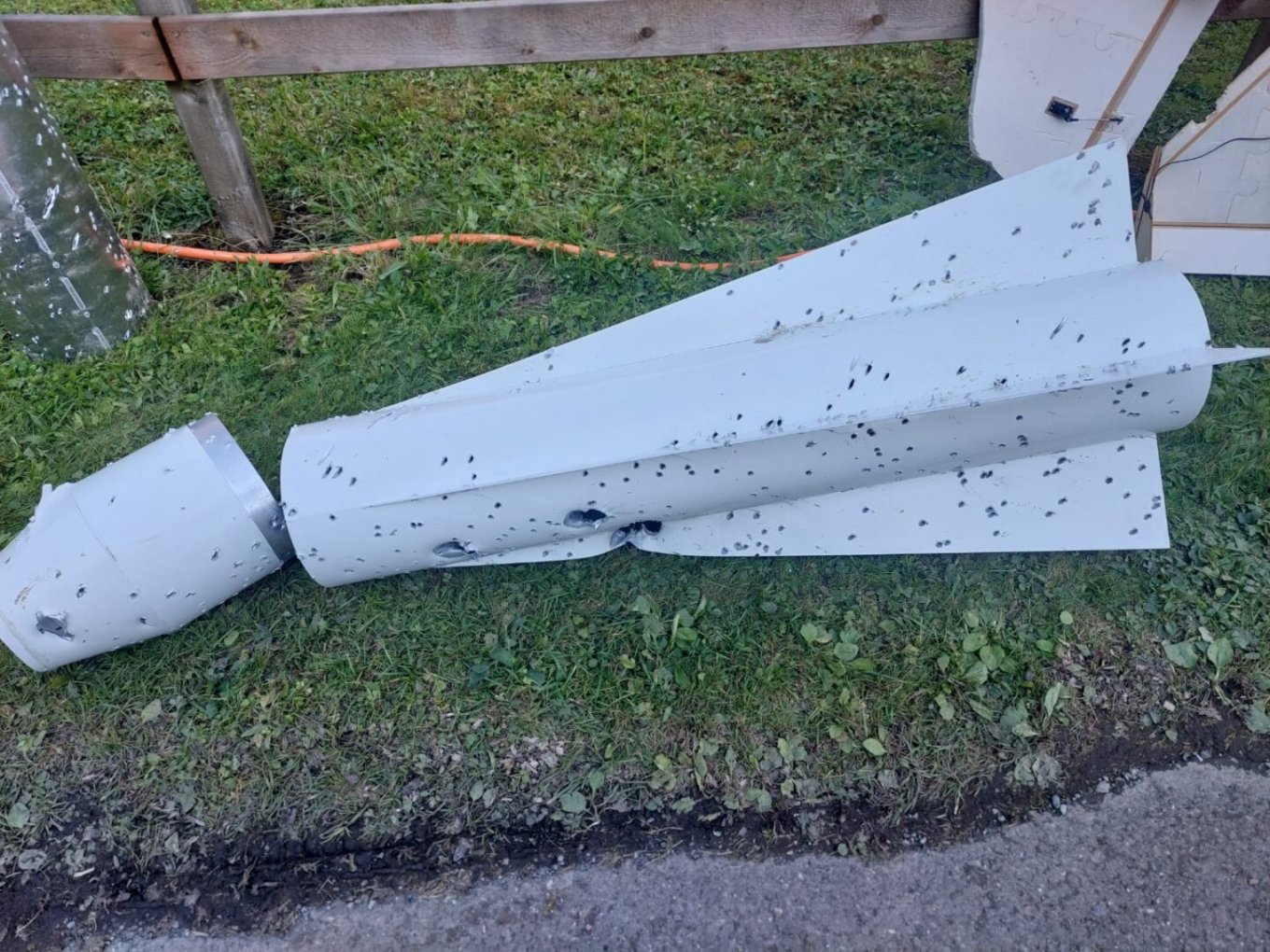 Результат повітряного підриву програмованого снаряда AHEAD. Фото - Hartpunkt