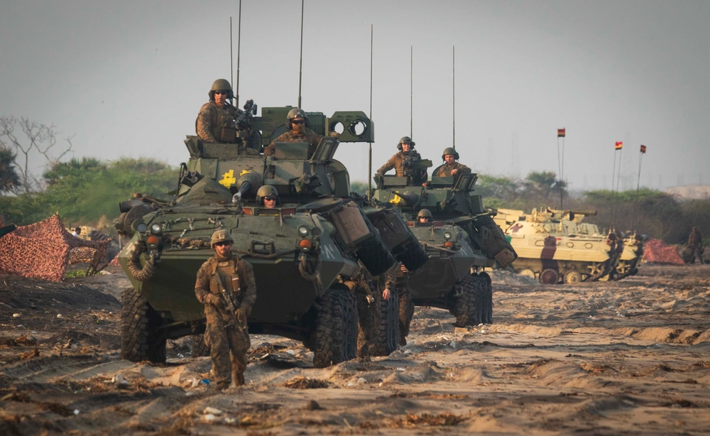 LAV-25 корпусу морської піхоти США під час навчань Tiger Triumph 2025