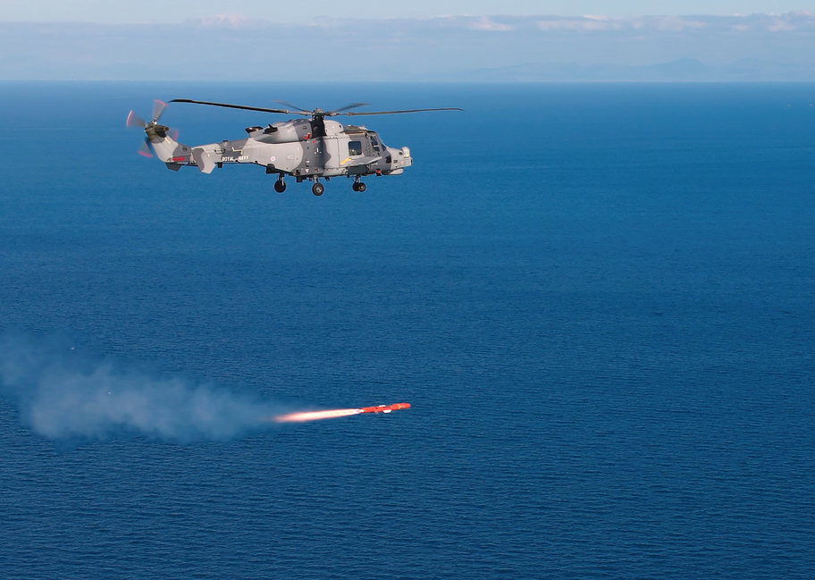 Пуск ПКР Sea Venom з гелікоптера