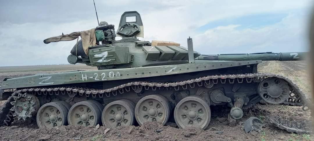Уражений в бою танк Т-72Б3 рашистів