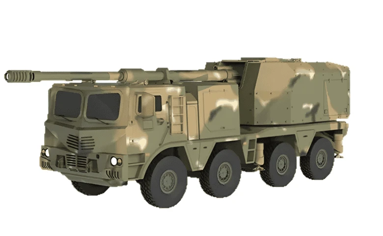 Рендер моделі колісної САУ K9 на шасі Tatra