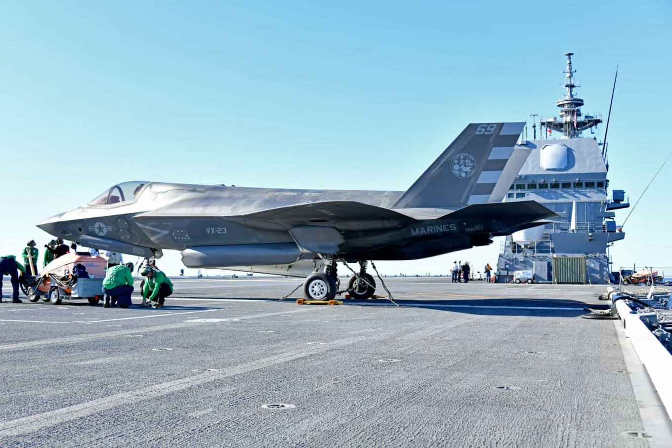 F-35B Корпусу морської піхоти СЩА на палубі вертольотоносця JS Kaga