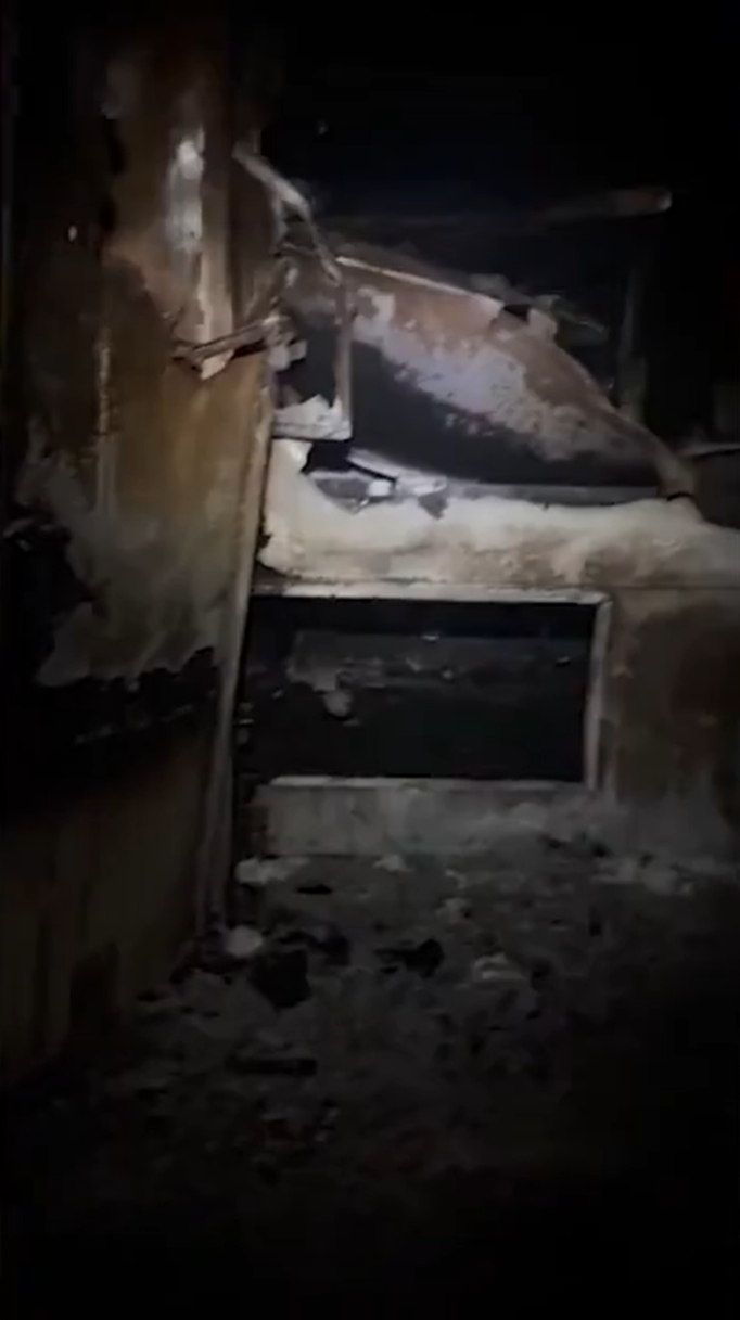 Зона відпочинку екіпажу після пожежі. Кадр з відео
