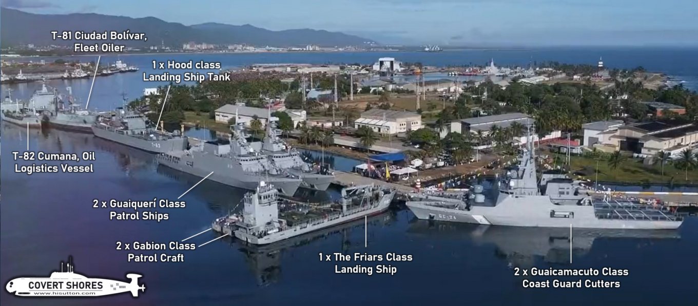 Частина надводних сил ВМС Венесуели, ілюстративне зображення від H I Sutton