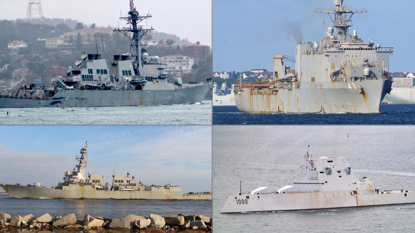 Колаж від Task & Purpose з кораблями ВМС США
