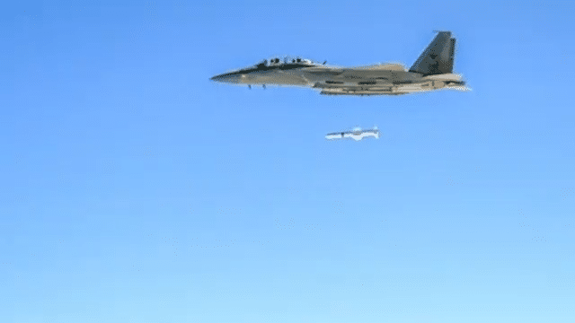 Запуск оновленого Harpoon Block IIU з F-15SA