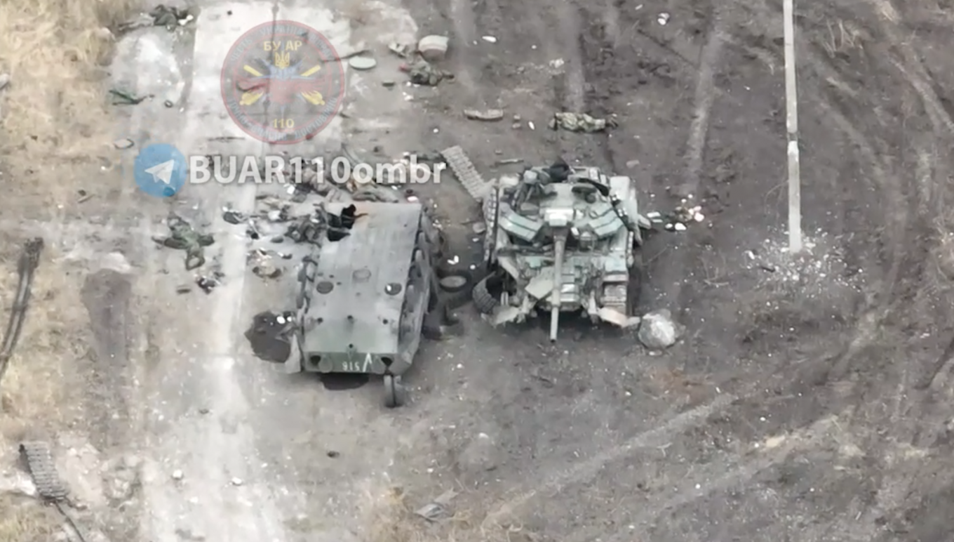 знищений БТР-50 пошкоджений Т-64БВ війна рашисти