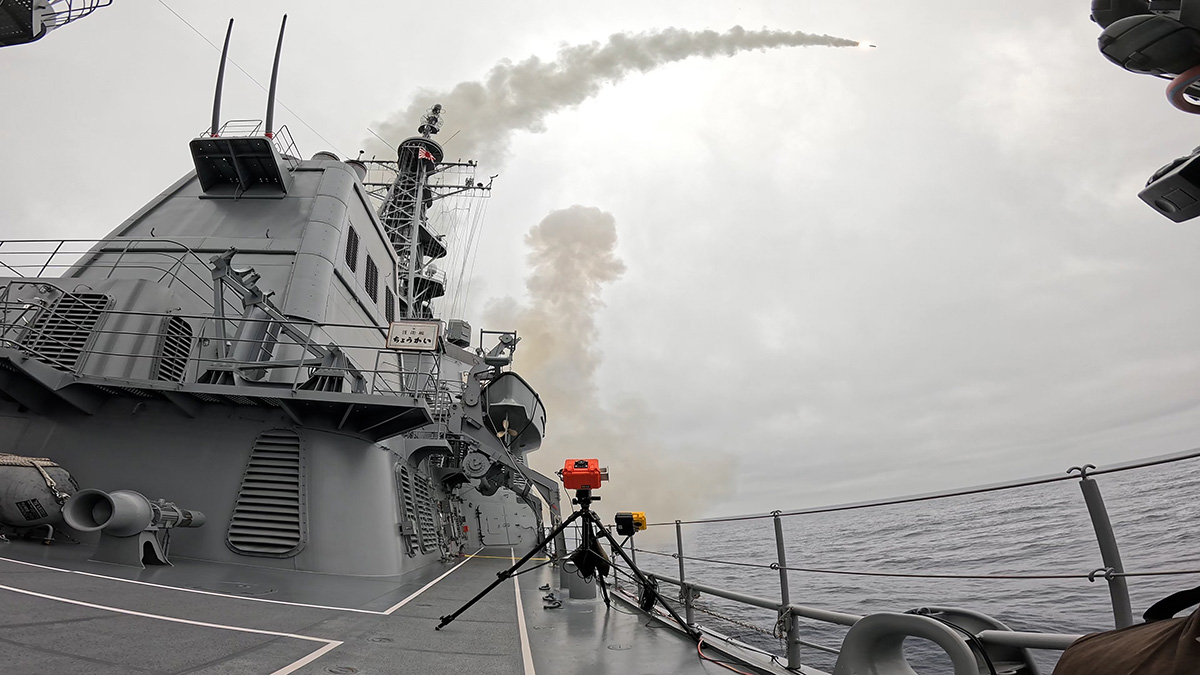 Запуск крилатої ракети BGM-109 Tomahawk з борту японського есмінця JS Chōkai 29 липня. Фото - JMSDF