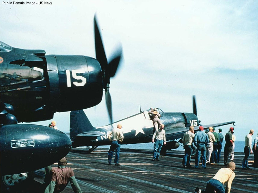 F6F-5K drone Hungnam USS Boxer (CV-21)