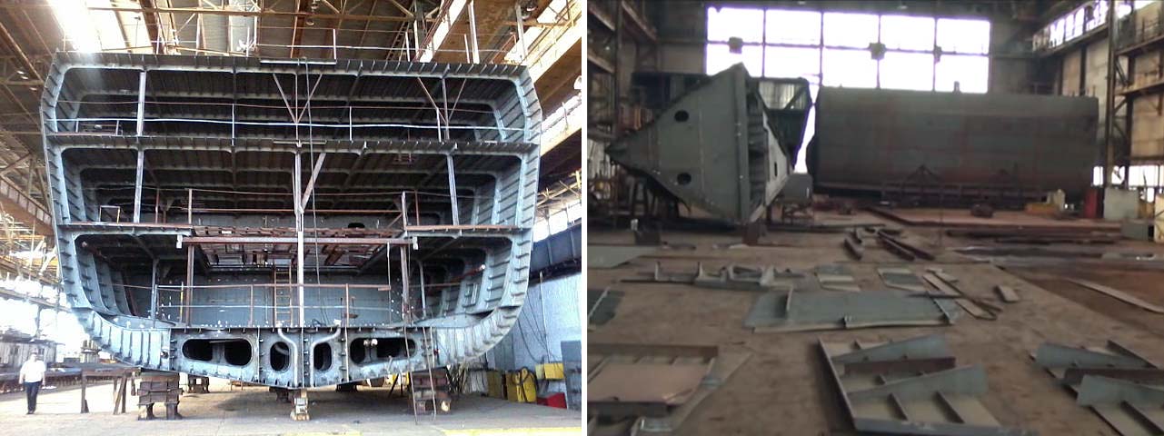 Секції корпусу корвета й досі перебувають на території Чорноморського суднобудівного заводу