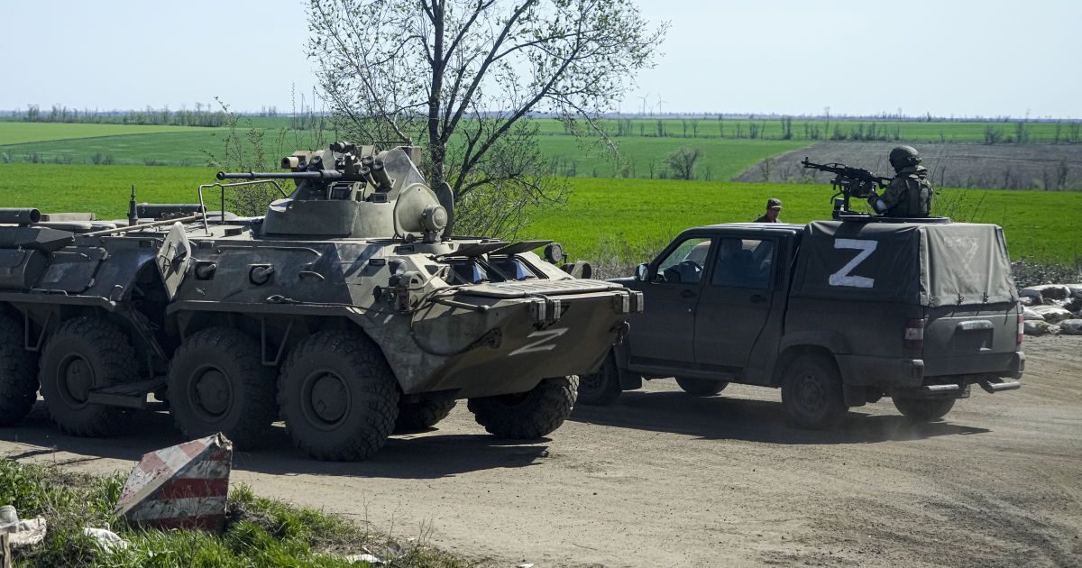 BTR-82A and "Tachanka"  Russian occupiers, illustrative image from open sources