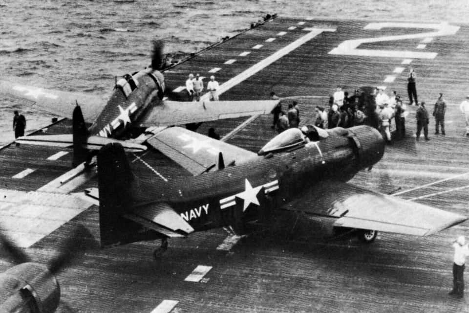 F6F-5K drone Hungnam AD-2Q Skyraider