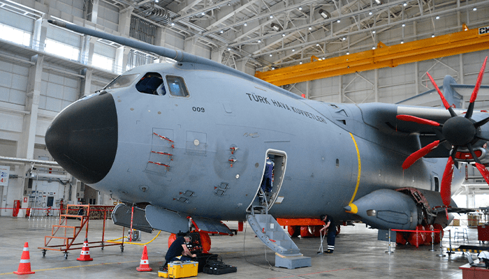 Капітальний ремонт літака Airbus A400M ВПС Туреччини на потужностях ASFAT