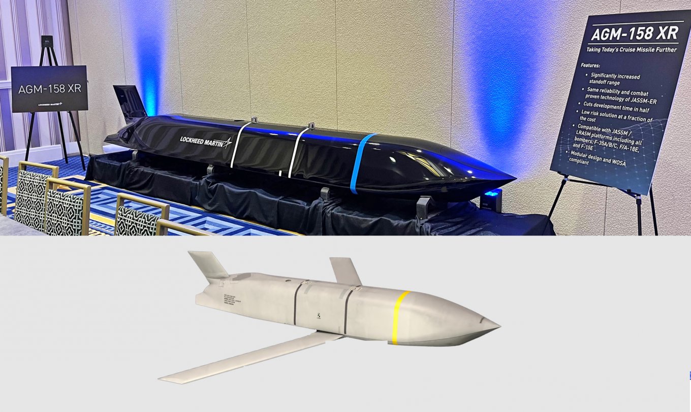 AGM-158 XR та AGM-158 JASSM-ER (фото: Jamie Hunter та модель від Lockheed Martin)