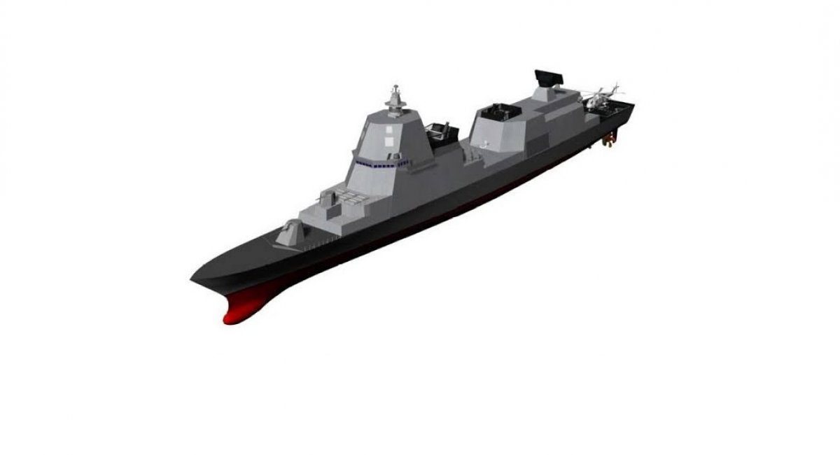 Рендер есмінця DDX від ВМС Італії