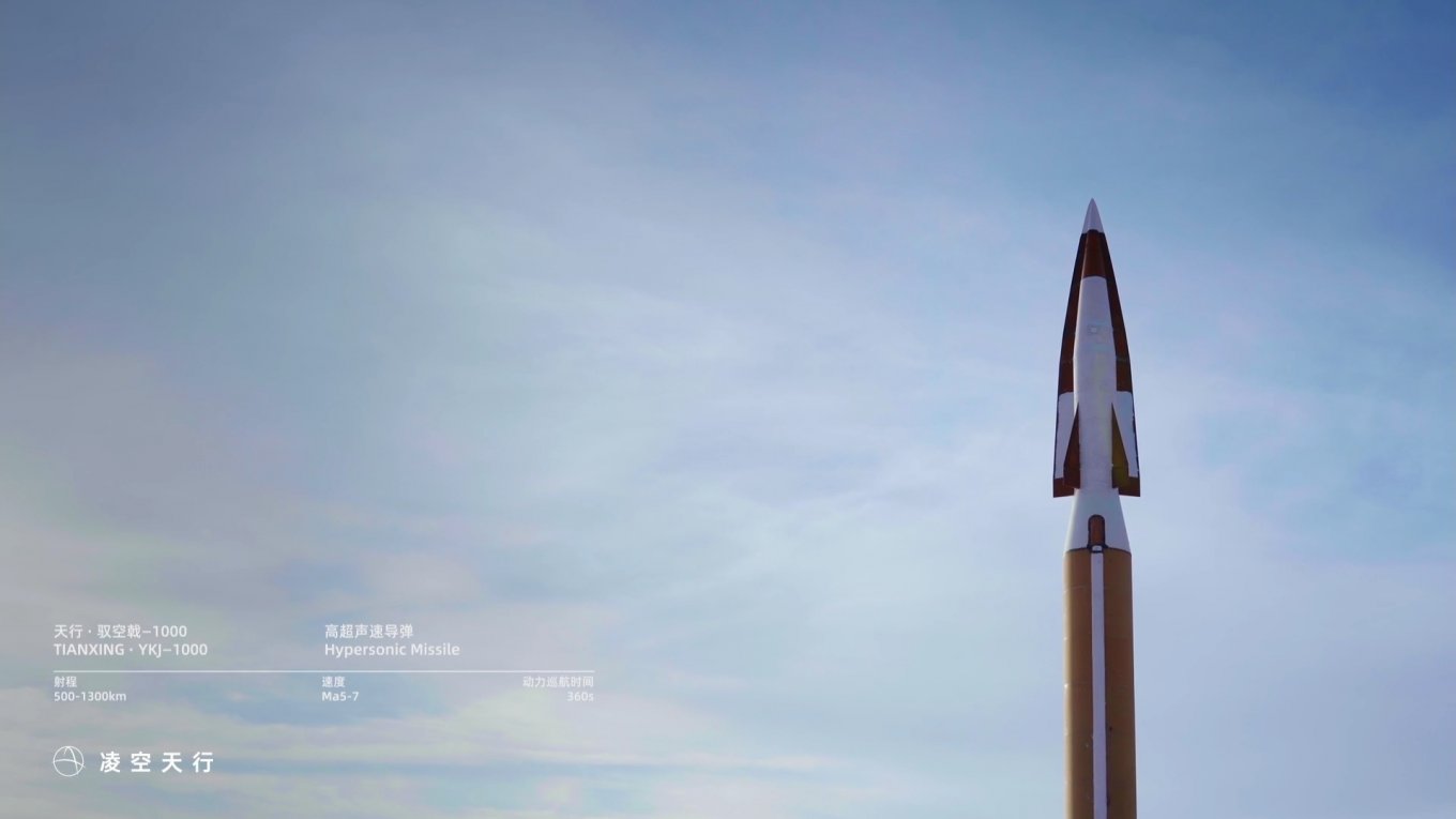 Китайська гіперзвукова YKJ-1000 під час випробувань, кадр з відео