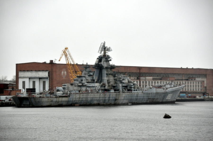 Рашистський атомний крейсер &quot;Адмирал Нахимов&quot; стоїть на постійному ремонті, фото з відкритих джерел