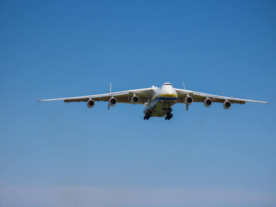 Ан-225 Мрія під час тренувального польоту 9 серпня 2021 року