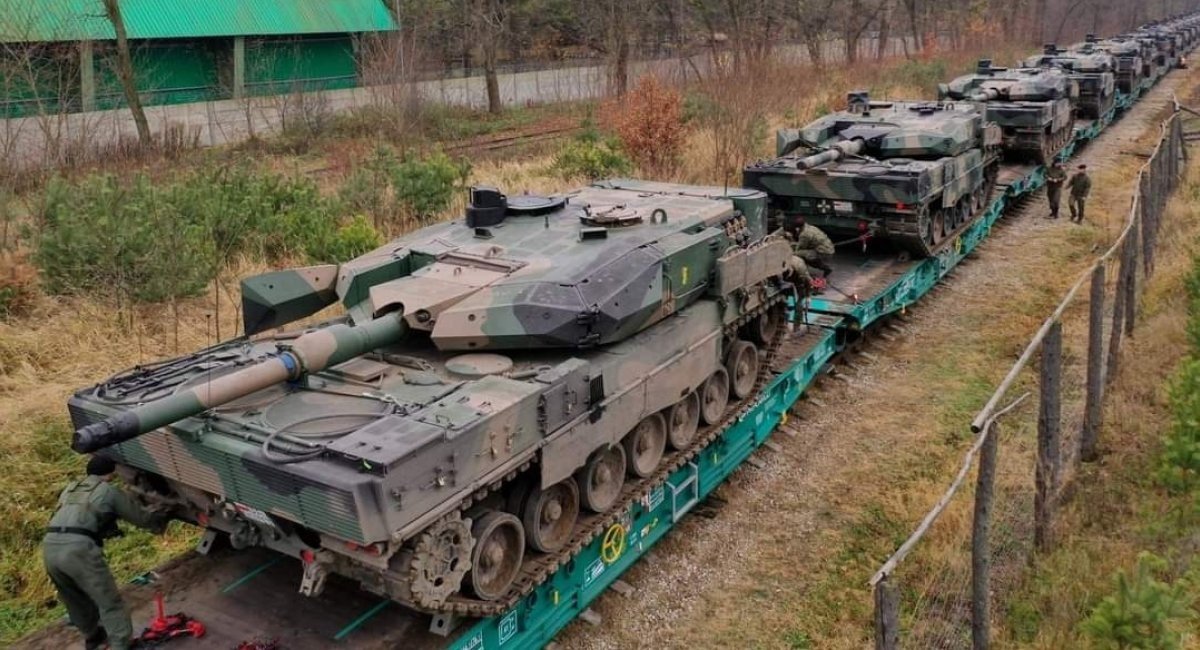 Перевезення польських Leopard 2PL залізницею, ілюстративне фото з відкритих джерел