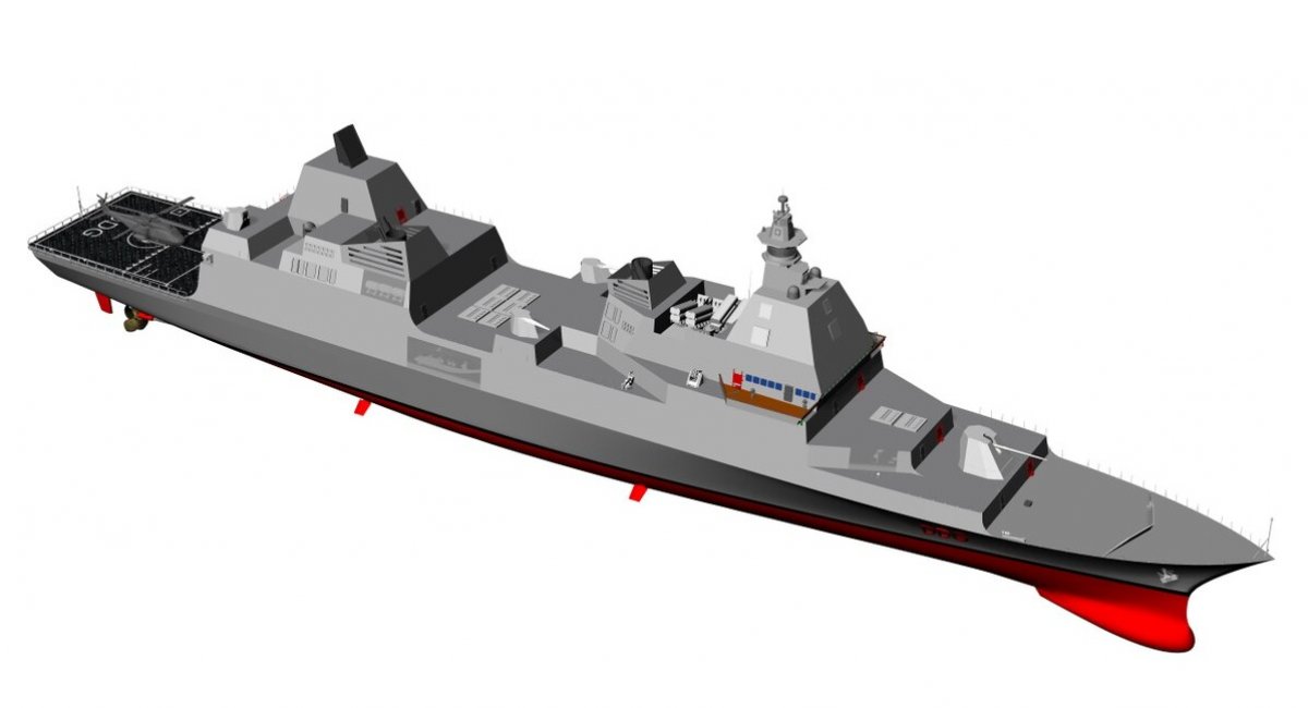 Рендер есмінця DDX від ВМС Італії