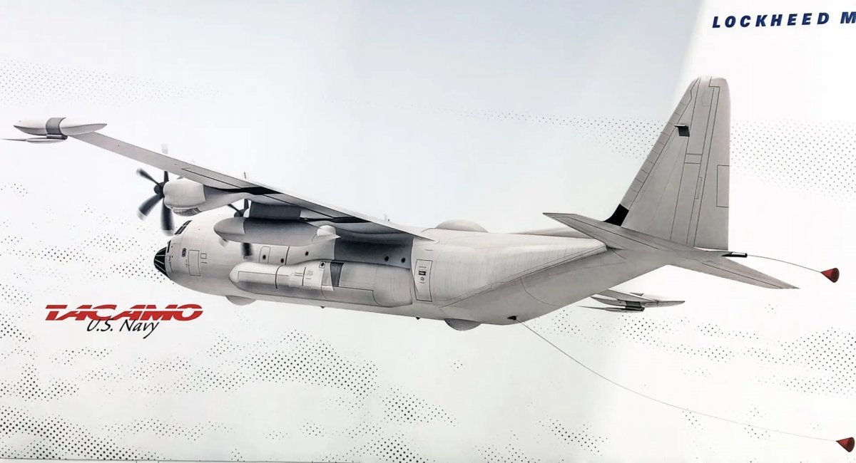 Літак проекту E-XX для місій TACAMO на базі C-130J, рендер з відкритих джерел