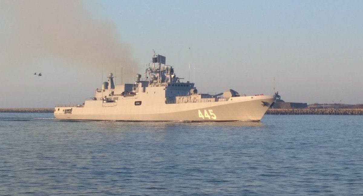 Фрегат Talama проекту 11356 під час випробувань у водах Балтійського моря, березень 2025 року, зображення з відкритих джерел