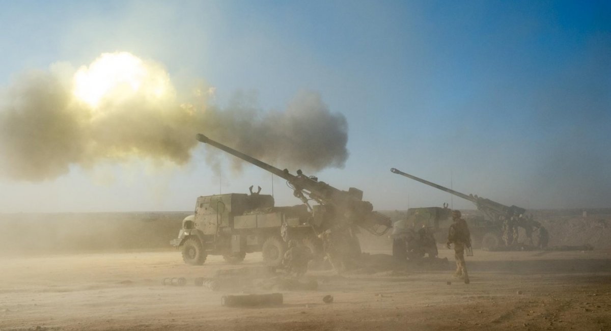 Французькі САУ CAESAR зі складу дивізіону Wagram під час боїв проти ІДІЛ в Іраку, фото - Ministère des Armées