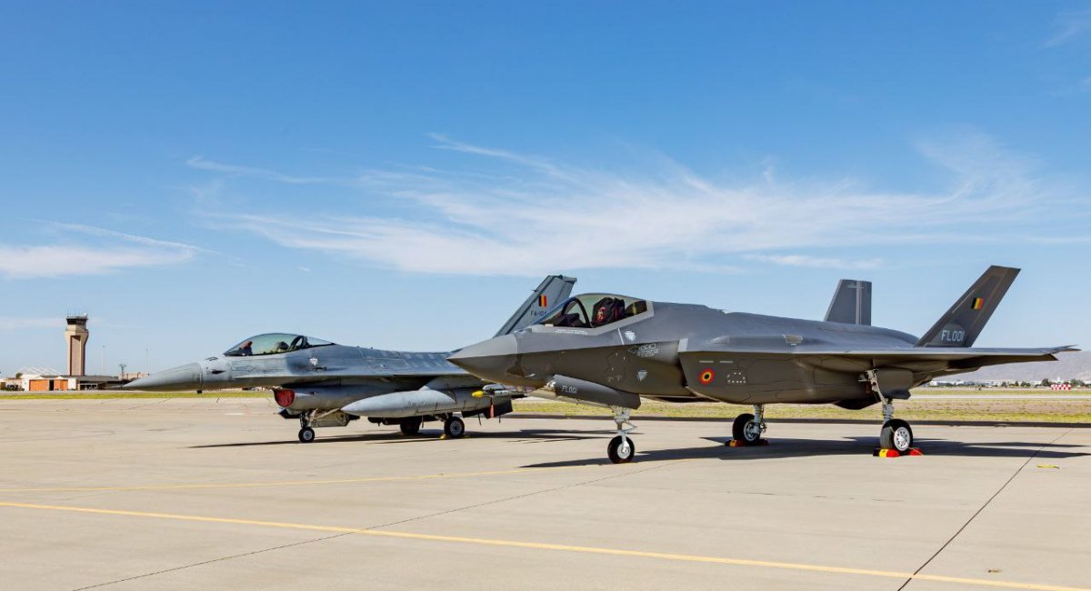 Бельгійський F-16 та F-35. Фото: ПС Бельгії