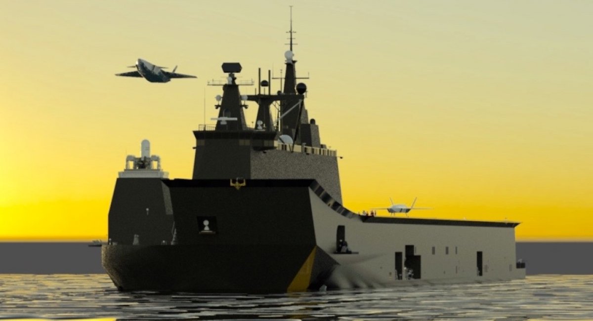 Очікуваний старт БпЛА з універсального десантного корабля TCG Anadolu