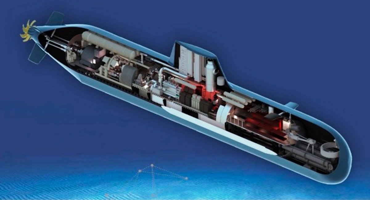  Схематичне зображення підводного човна за проектом S800, ілюстративний рендер від Fincantieri